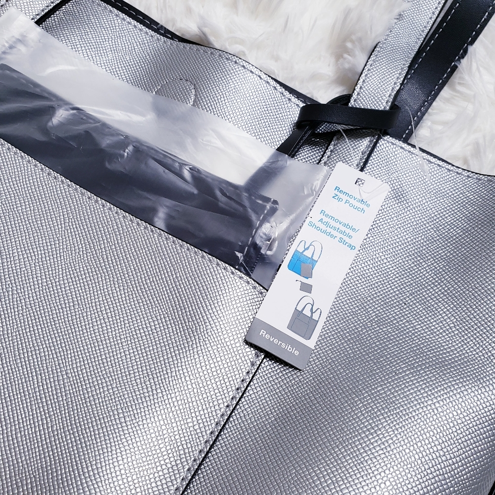 Tote bag Silver&Black Reversible Laptop Tote Bag - Picture 6 of 6